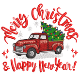 Christmas Tree Truck 3: Embroidery Design - FineryEmbroidery